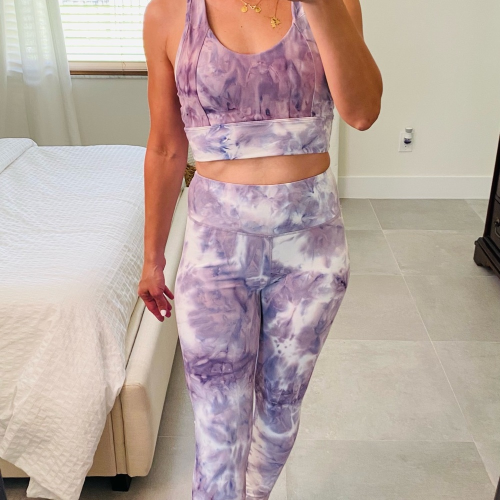 Purple Tie-Dye Activewear Set